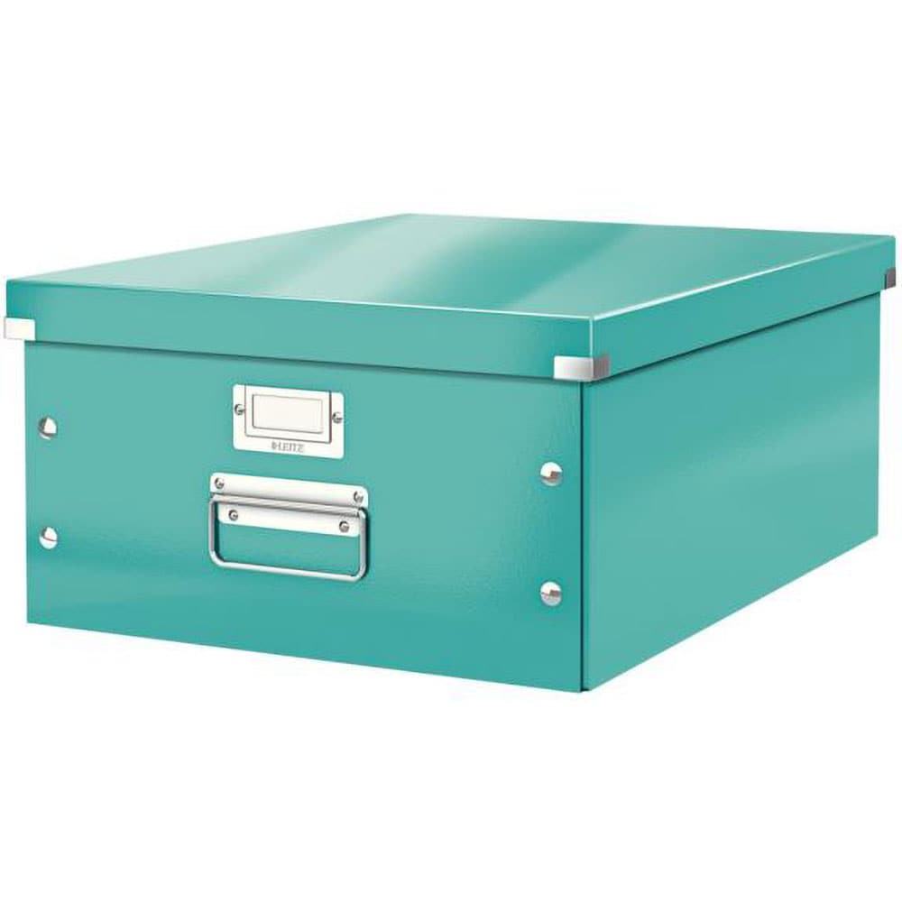 Cutie de arhivare LEITZ Wow Click&Store, 369 x 200 x 482 mm, carton, turcoaz