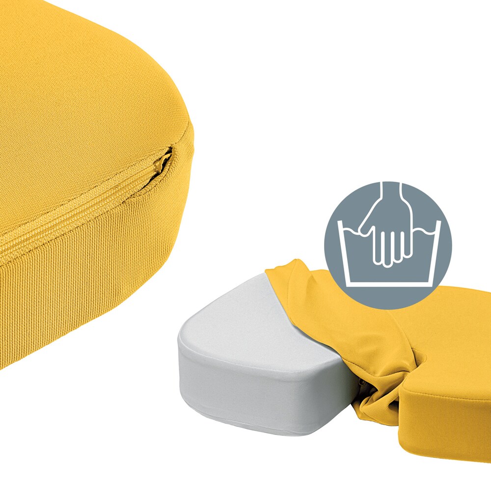 Perna ergonomica LEITZ Cosy, 45.5 x 35.5 x 7.5 cm, galben
