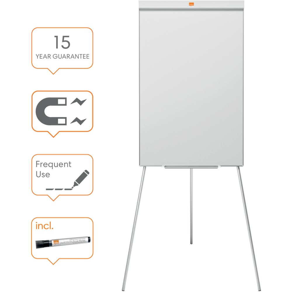 Flipchart cu tripod NOBO Impression Pro, 68 x 184 cm, alb