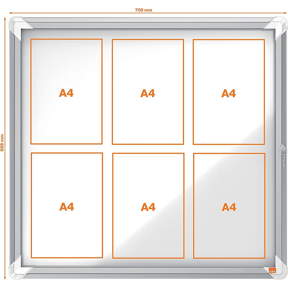 Avizier NOBO Premium Plus, 6 x A4, argintiu