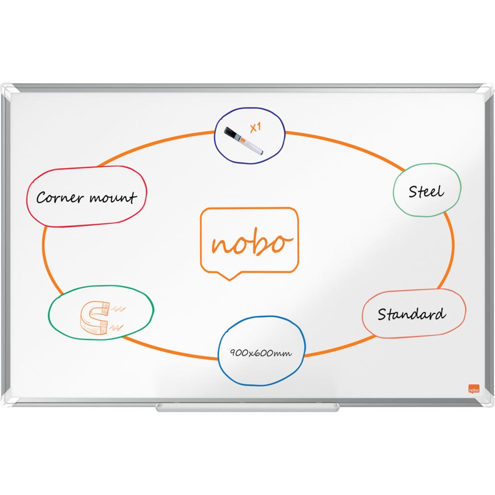 Tabla magnetica NOBO Premium Plus, 90 x 60 cm, alb