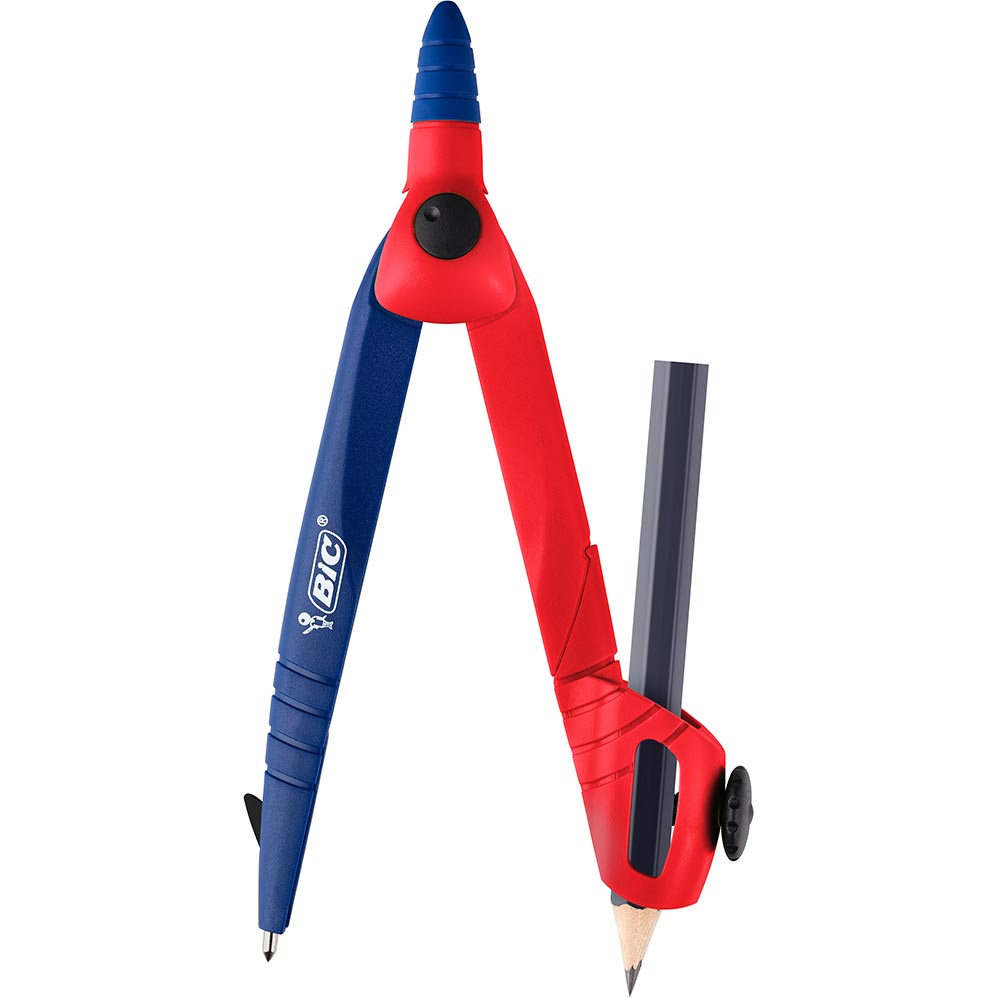 Compas BIC Explore pentru scoala primara, albastru-rosu