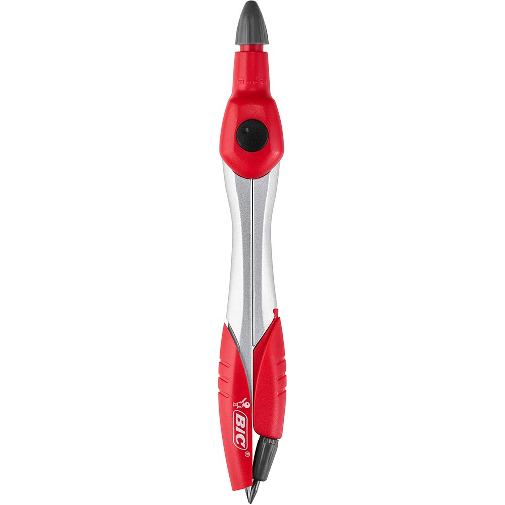 Compas BIC Exact, pentru liceu, rosu-gri