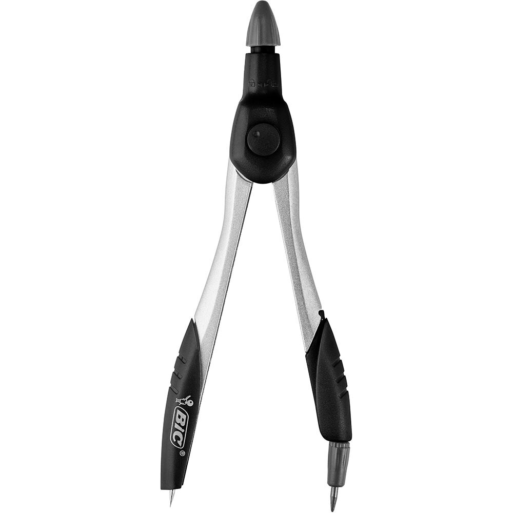 Compas BIC Exact, pentru liceu, rosu-gri