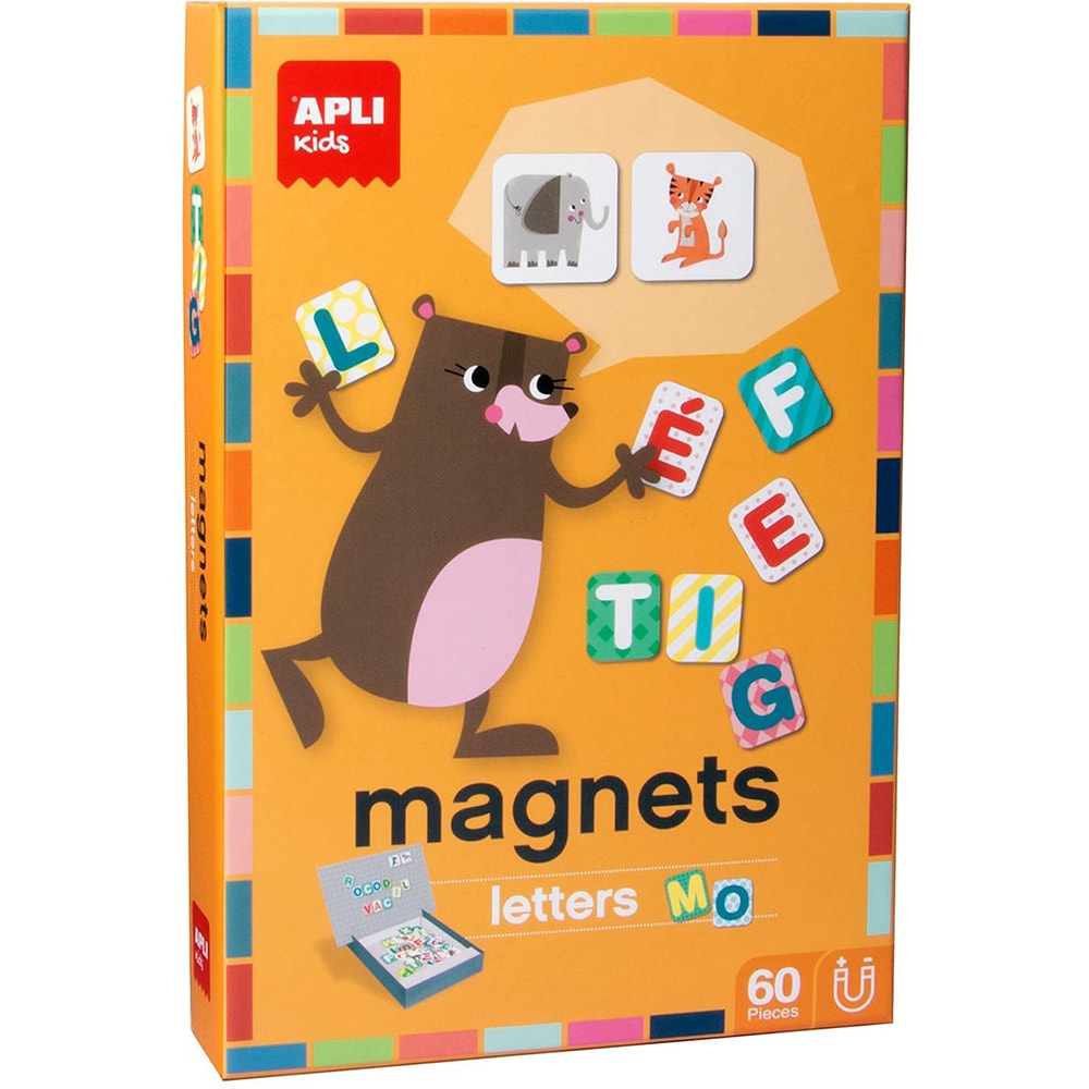 Joc magnetic APLI Letters AL016816, 4 ani+, 60 piese