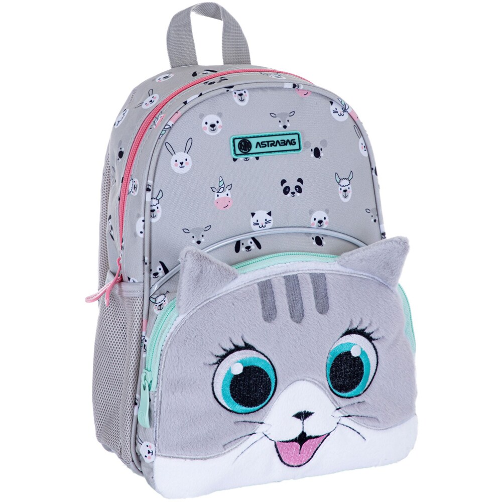 Ghiozdan ASTRA Cute Kitty AK300, gri