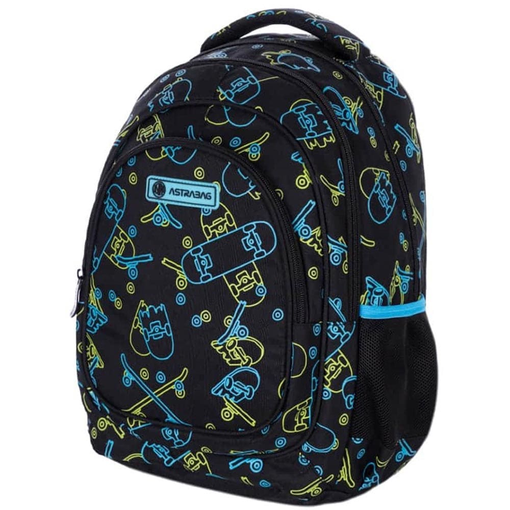 Ghiozdan ASTRA Neon Skate AB330, negru