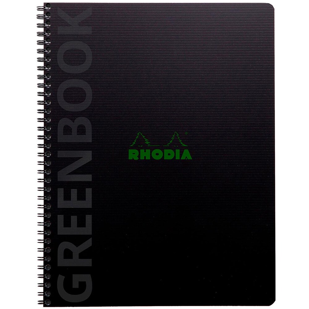 Caiet pentru scoala CLAIREFONTAINE Rhodiactive, Dictando, A4, 80 file, legatura spirala, negru