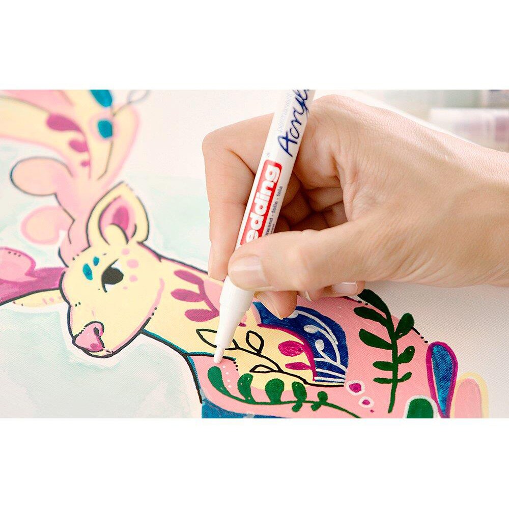 Set marker pentru pictura EDDING Nordic, tip pensula, 1-3 mm, 8 bucati