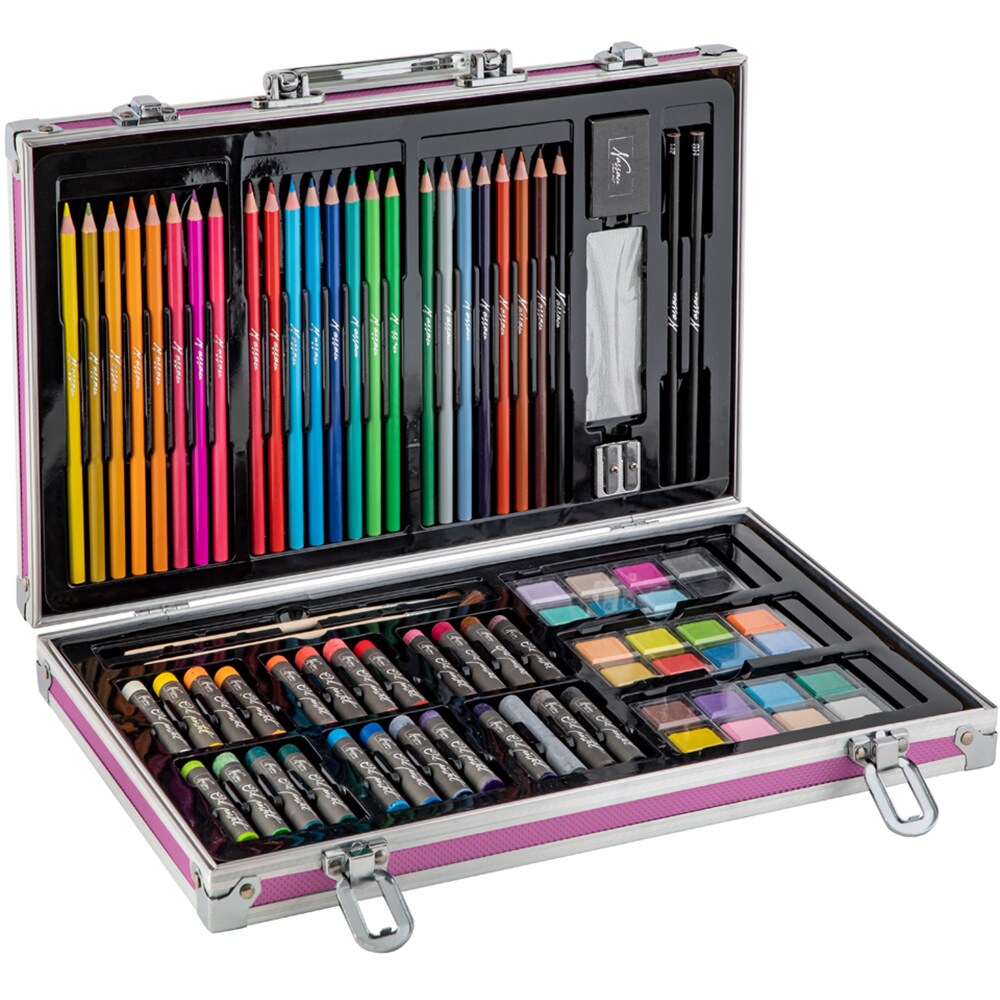 Set instrumente colorat NASSAU Creative Craft, 79 piese