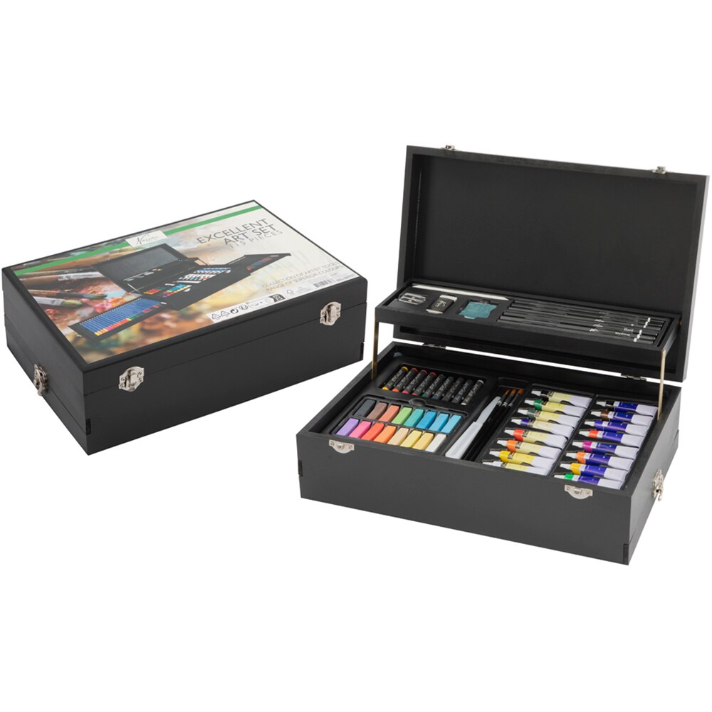 Set instrumente colorat NASSAU Creative Craft, 115 piese