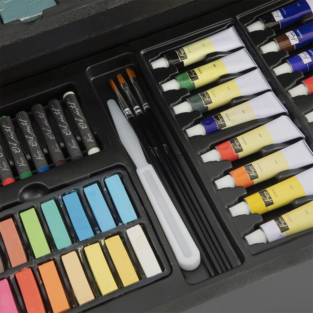 Set instrumente colorat NASSAU Creative Craft, 115 piese