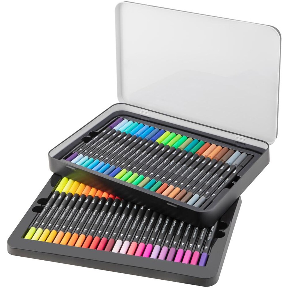 Set markere CRAFT JK001513, 0.4-2mm, 48 bucati, multicolor