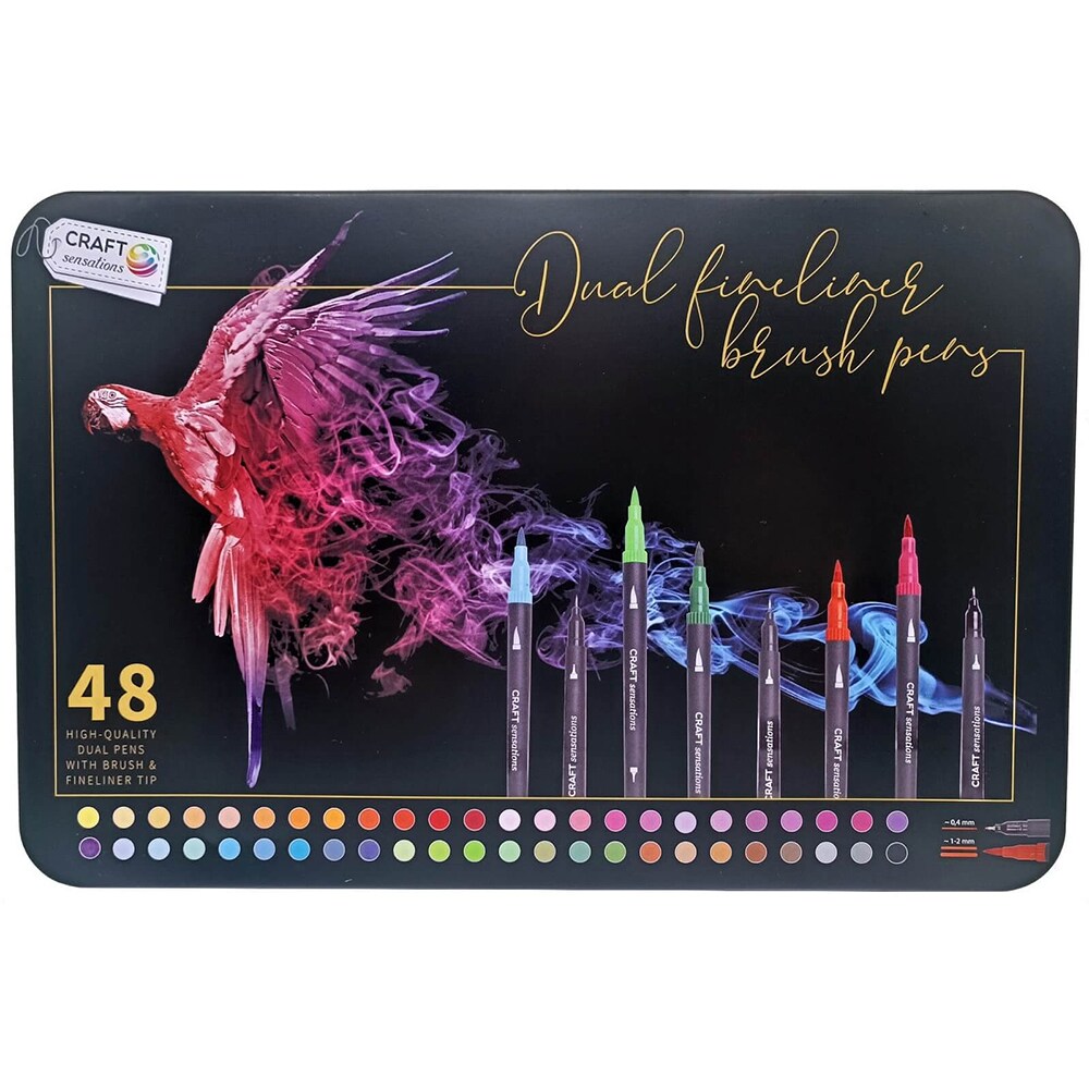 Set markere CRAFT JK001513, 0.4-2mm, 48 bucati, multicolor
