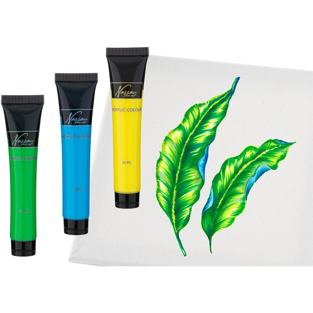 Tempera acrilica NASSAU JK107431, 20 ml, 36 culori