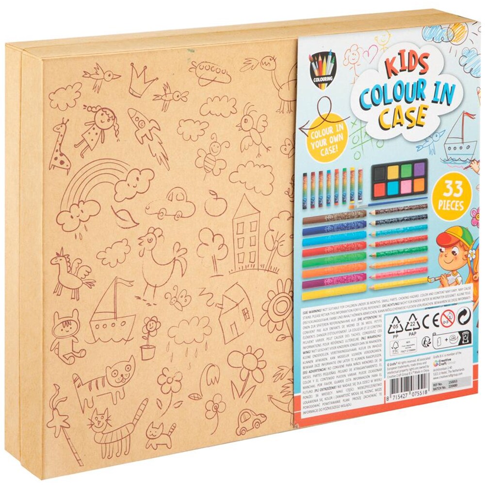 Set instrumente colorat CRAFT JK150053, 33 piese