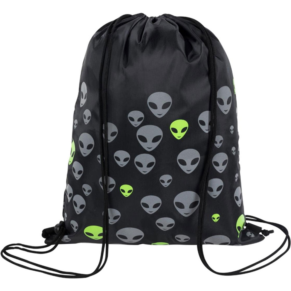 Saculet incaltaminte MAJEWSKI Reflective Aliens MJ101356, negru