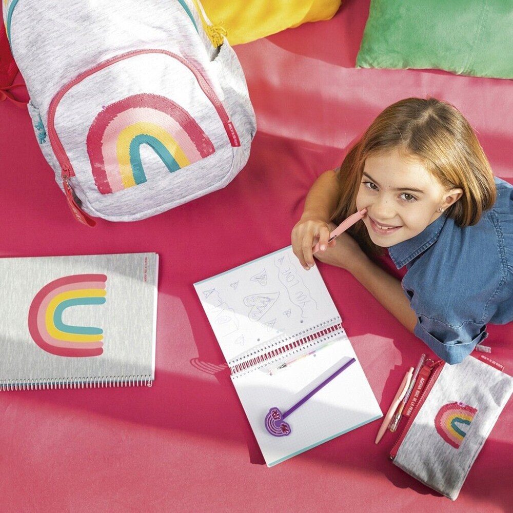 Ghiozdan MIQUELRIUS design curcubeu, multicolor