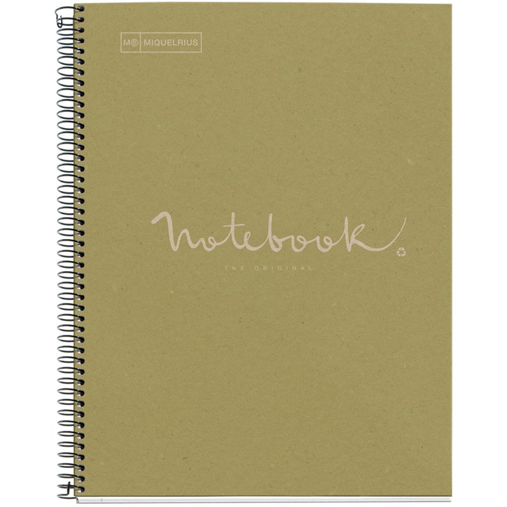 Caiet pentru scoala MIQUELRIUS EcoGreen Emotions, dictando, A4, 80 file, legatura spirala, verde