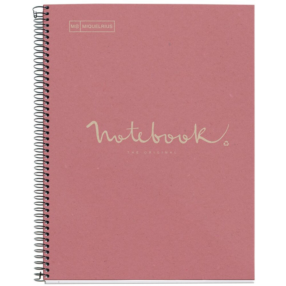 Caiet pentru scoala MIQUELRIUS ECOPINK Emotions, dictando, A4, 80 file, legatura spirala, roz