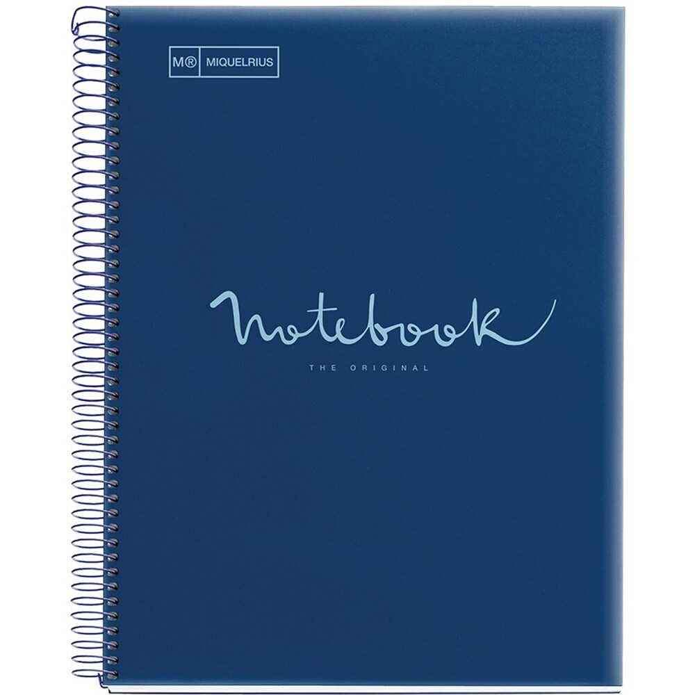 Caiet pentru scoala MIQUELRIUS Emotion, matematica, A4, 80 file, legatura spirala, albastru