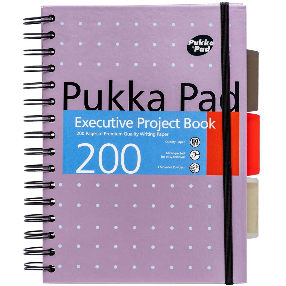Caiet de birou PUKKA Pads EMPB, dictando, A5, 200 file, legatura spirala, multicolor