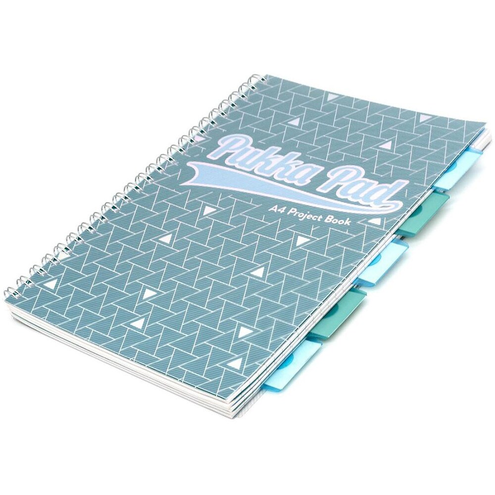 Caiet pentru scoala PUKKA PADS Project Book Navy, Matematica, A4, 100 file, legatura spirala, verde