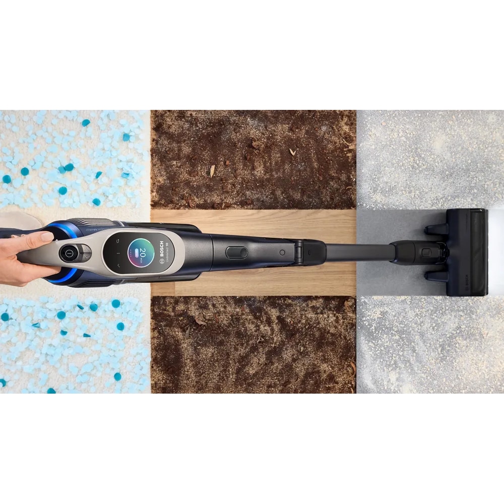 Aspirator vertical 2in1 BOSCH Unlimited 10 BSS1041GHF, 0.4l, 18V, autonomie max 80 min, MicroClean, negru-gri