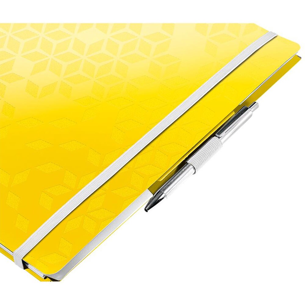Caiet de birou LEITZ Wow Be Mobile, matematica, 80 file. legatura spirala, galben