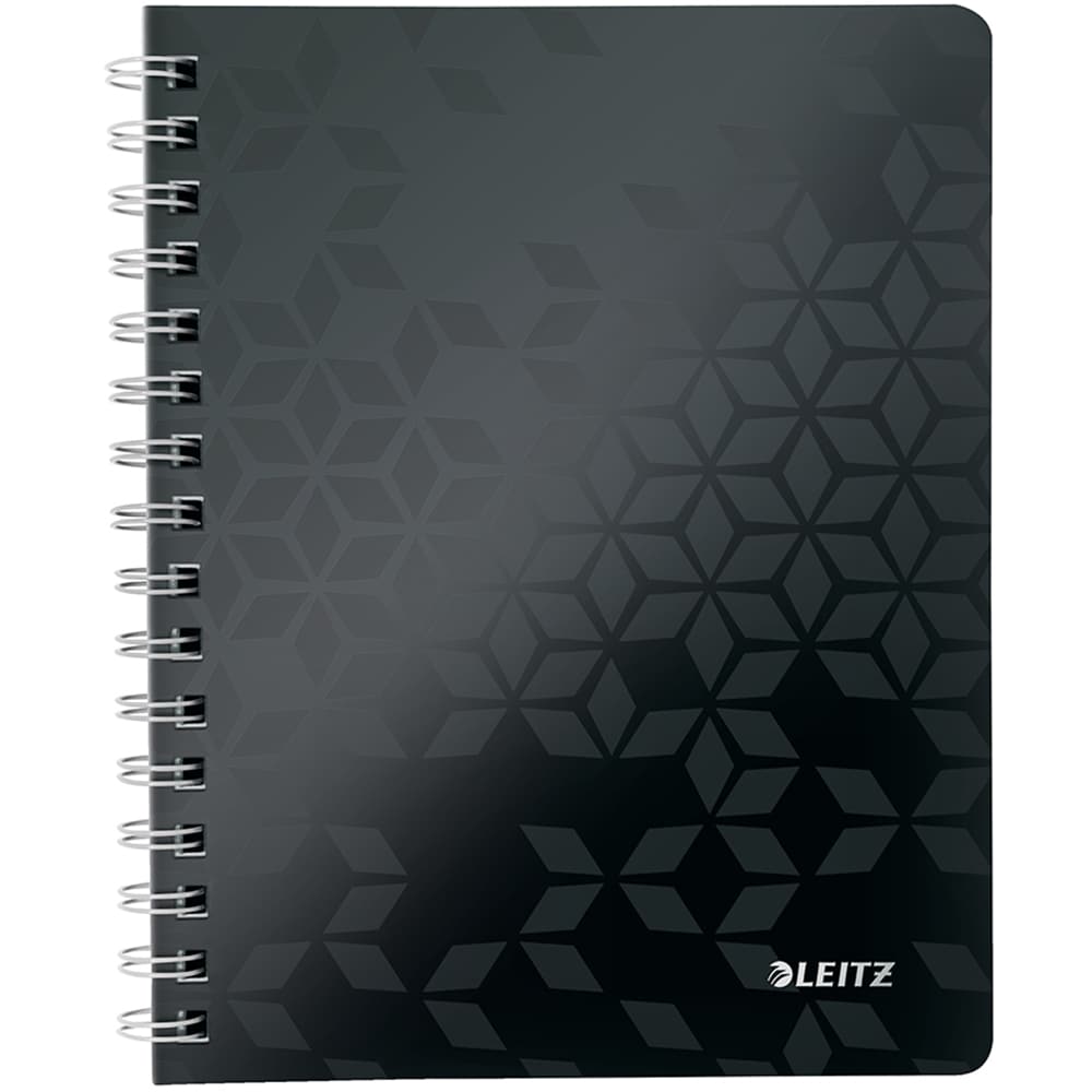 Caiet de birou LEITZ WOW, dictando, A5, 80 file, legatura spirala, negru
