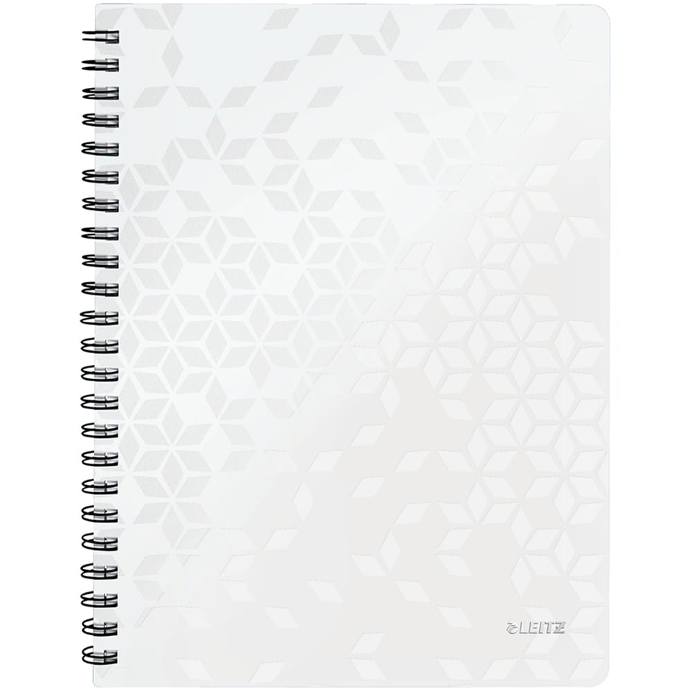 Caiet de birou LEITZ WOW, matematica, A4, 80 file, legatura spirala, alb