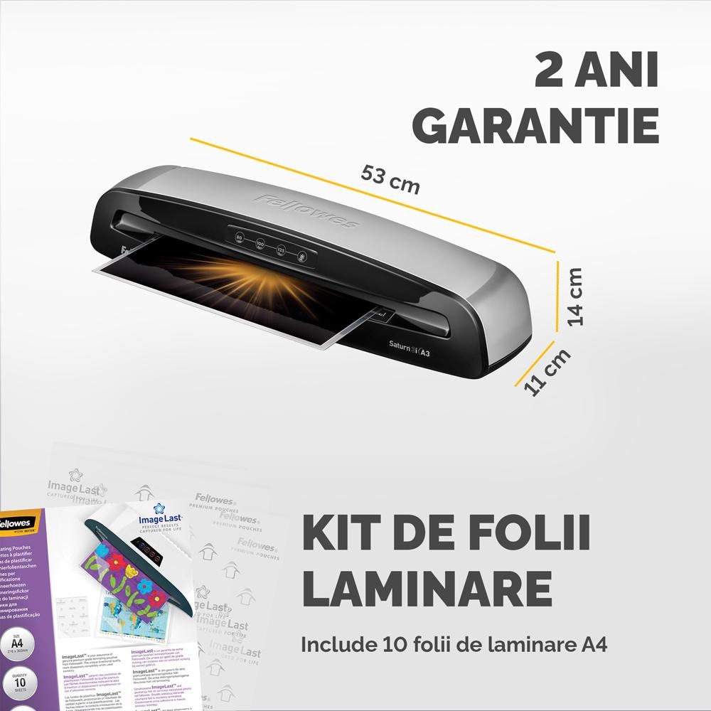 Laminator FELLOWES Saturn 3i, A3, gri
