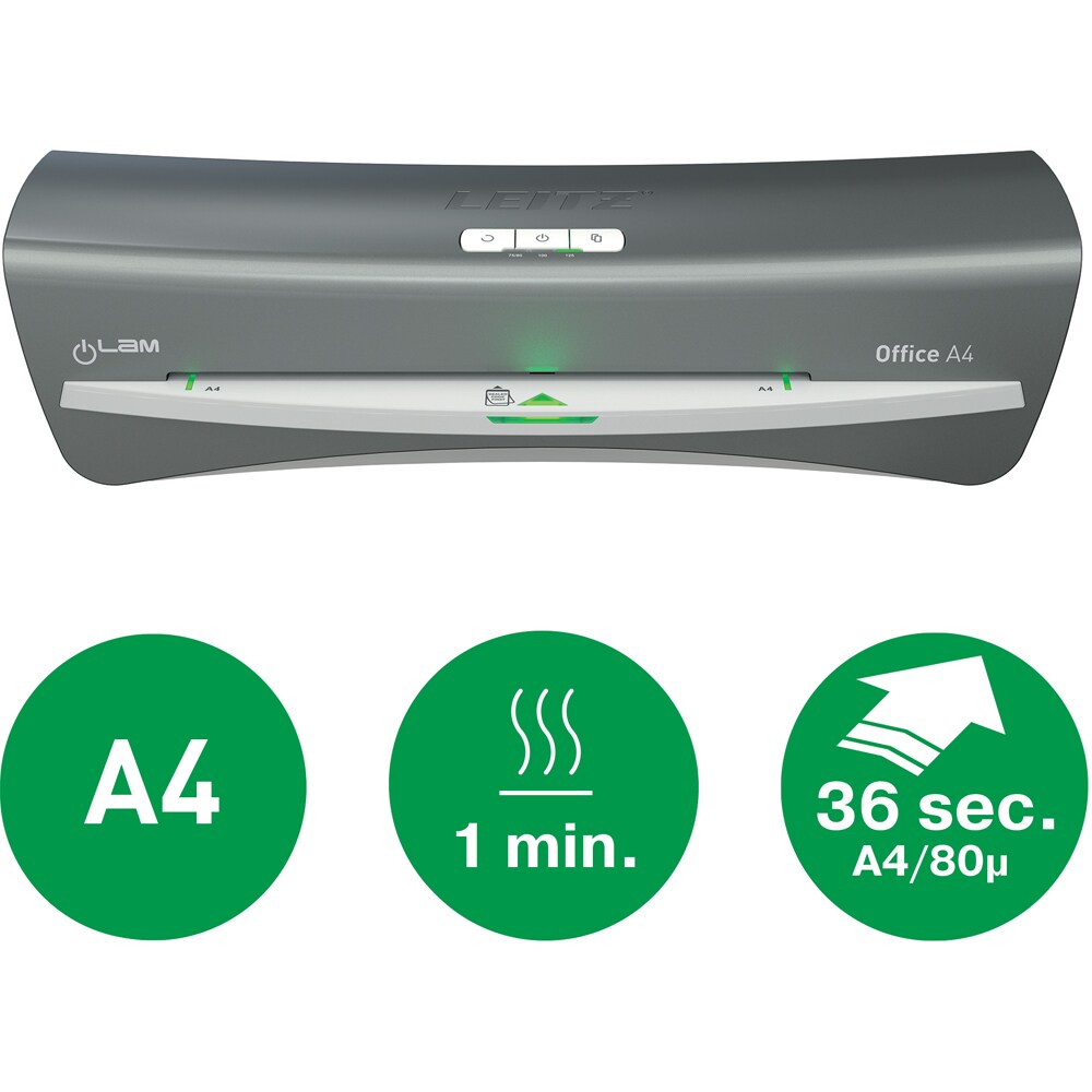 Laminator LEITZ iLAM Office, A4, alb