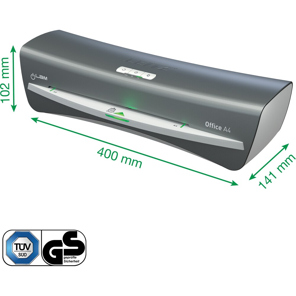 Laminator LEITZ iLAM Office, A4, alb