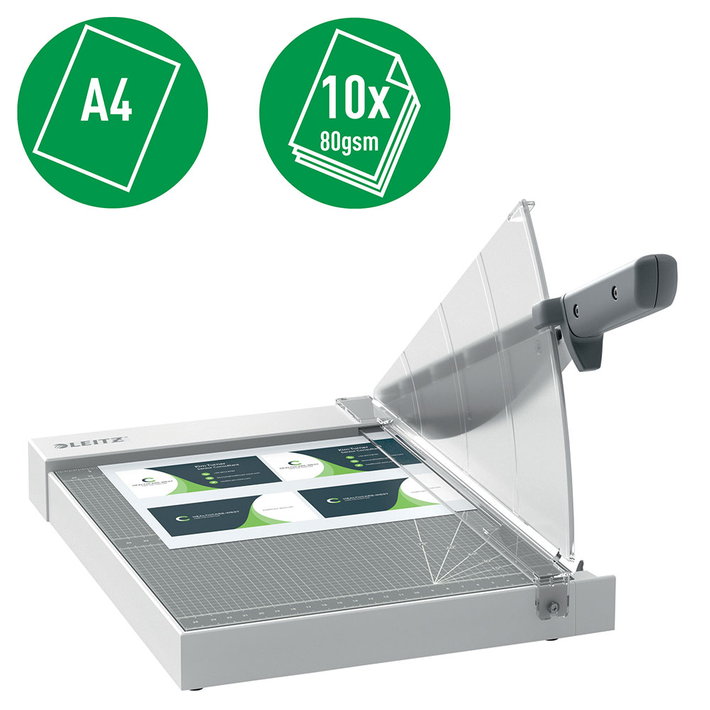 Ghilotina hartie LEITZ Precision, A4, 10 coli, indicator laser