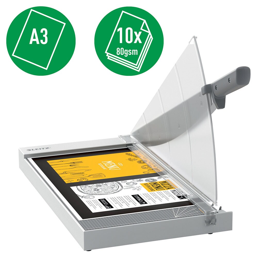 Ghilotina hartie LEITZ Precision, A3, 10 coli, indicator laser