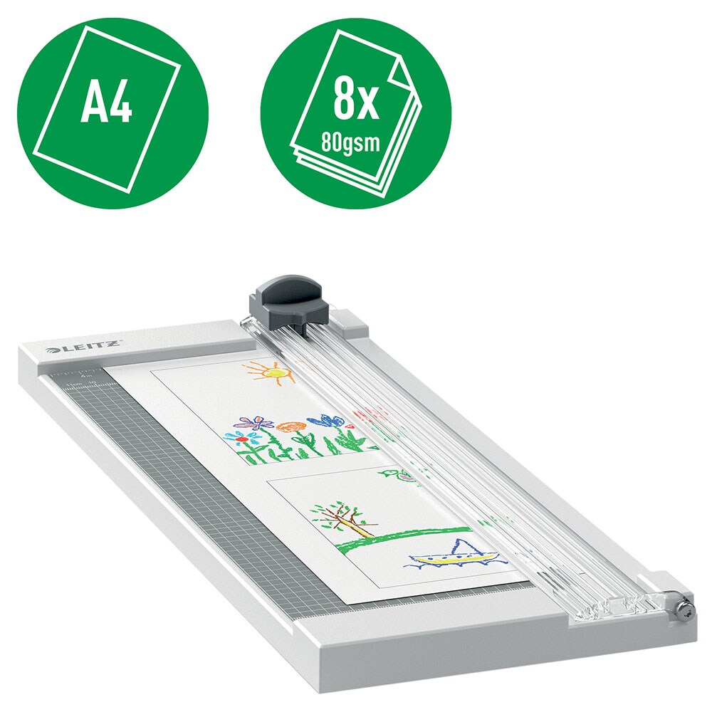 Trimmer hartie Leitz Home Precision, A4, 8 coli
