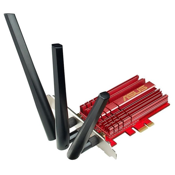 Placa de retea Wireless ASUS PCE-AC68 AC1900, Dual Band 600 + 1300 Mbps