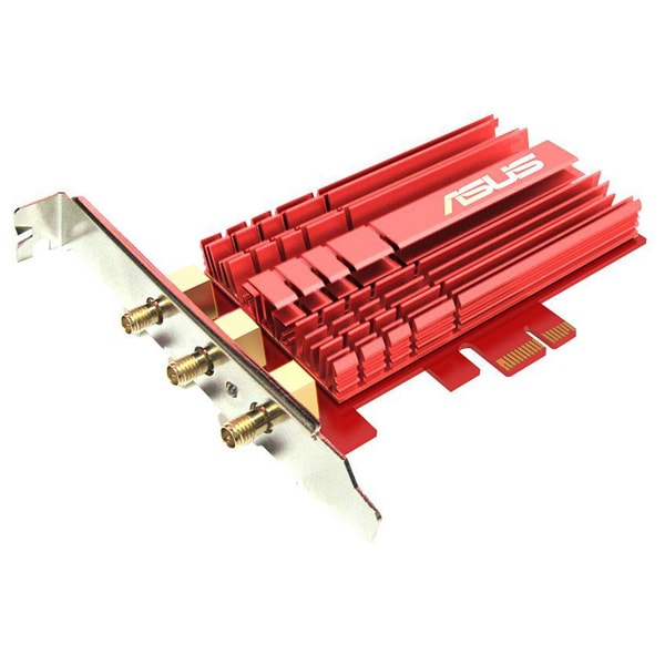 Placa de retea Wireless ASUS PCE-AC68 AC1900, Dual Band 600 + 1300 Mbps