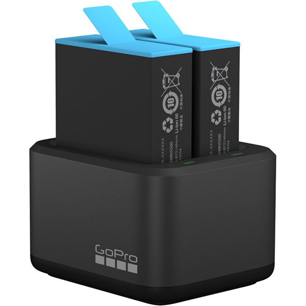 Incarcator dublu + acumulator GOPRO ADDBD-001-EU, Hero9, negru
