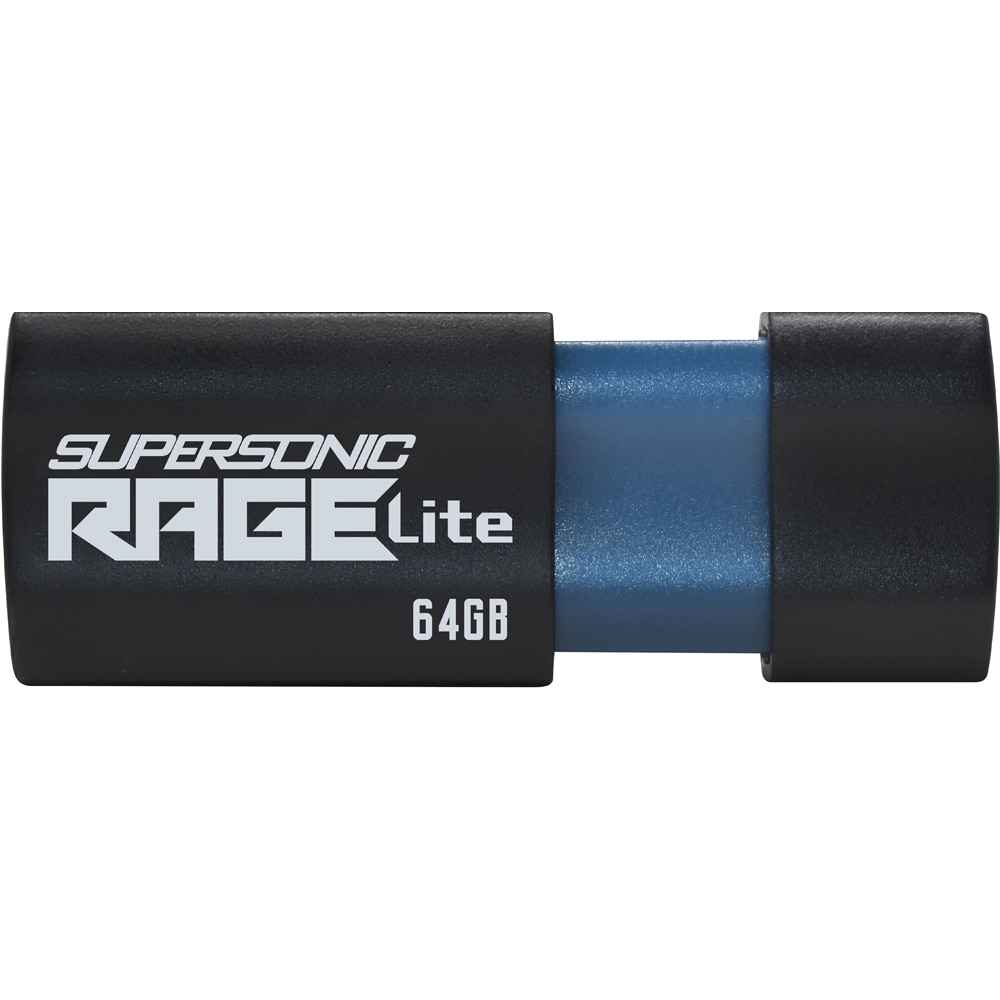 Memorie USB PATRIOT Supersonic Rage Lite, 64GB, USB 3.2 Gen 1, negru