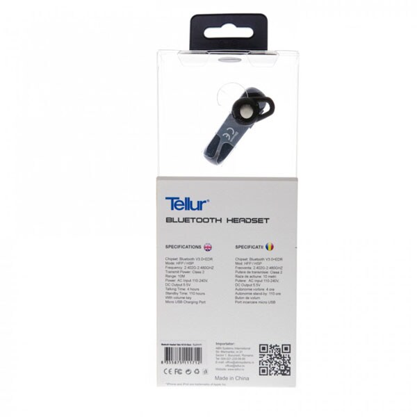 Casca Bluetooth TELLUR Nova, Negru