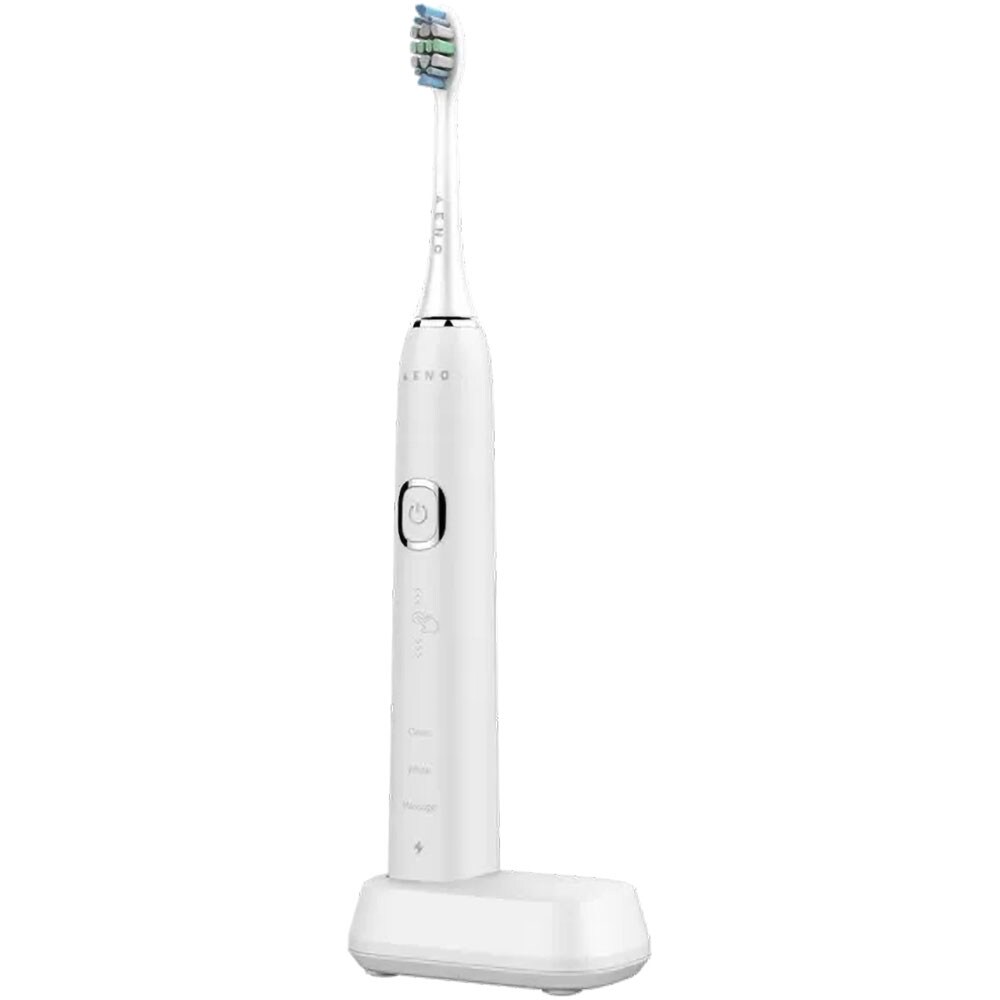 Periuta de dinti electrica AENO ADB0003, 46000 miscari/min, 3 programe, 4 capete, alb