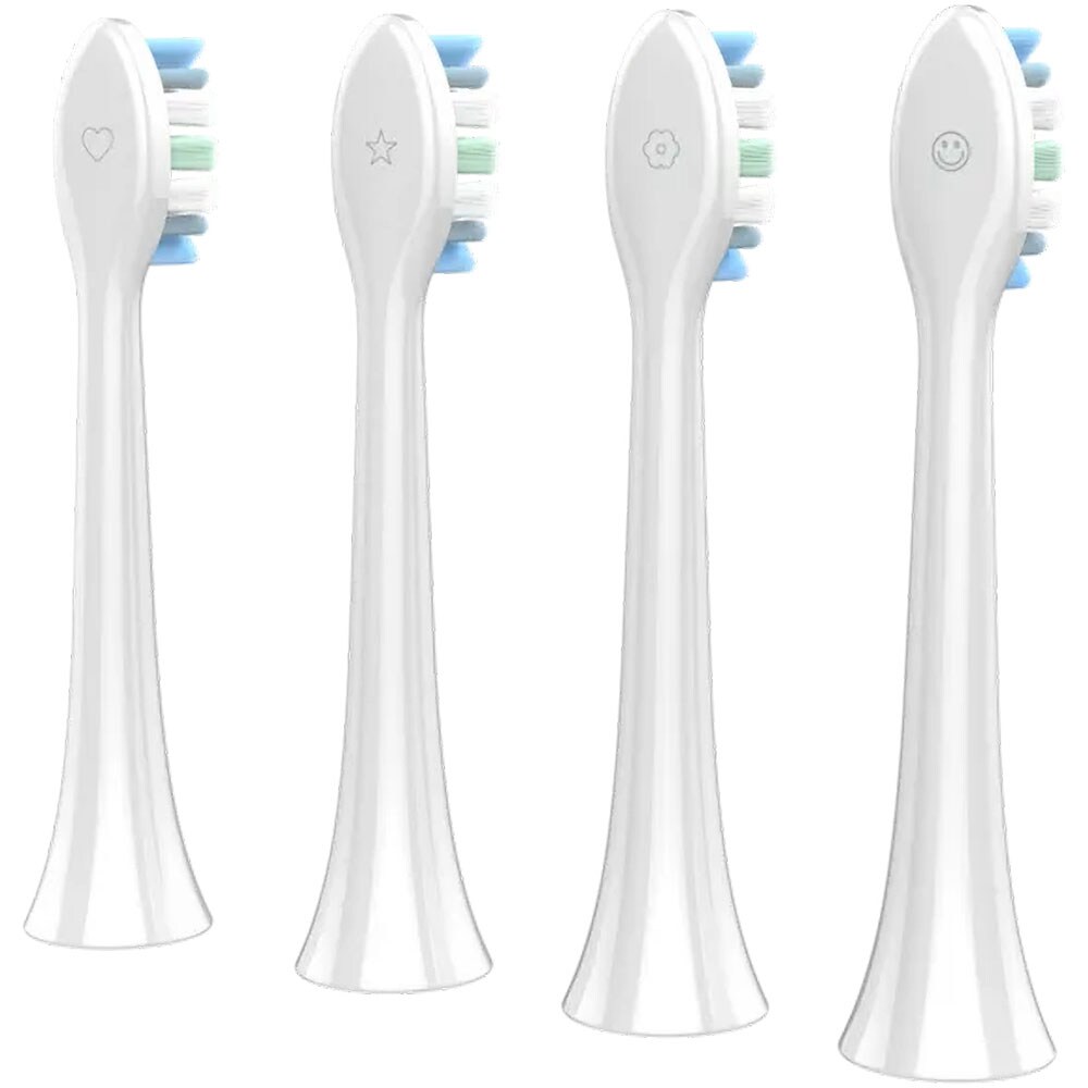 Periuta de dinti electrica AENO ADB0003, 46000 miscari/min, 3 programe, 4 capete, alb