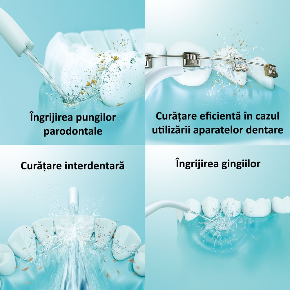 Irigator bucal PANASONIC EW1211W845, 3 viteze, 130ml, alb-albastru