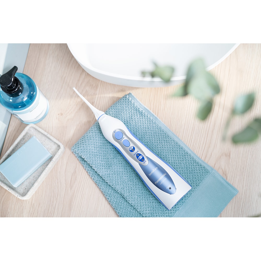 Irigator bucal PANASONIC EW1211W845, 3 viteze, 130ml, alb-albastru