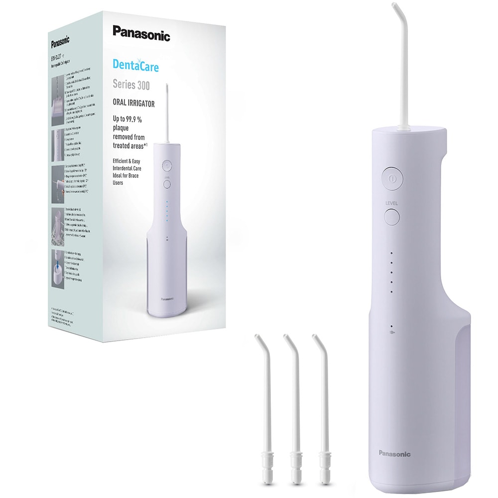 Irigator bucal PANASONIC EW-DJ27-V303, 5 viteze, 4 capete, 200 ml, mov