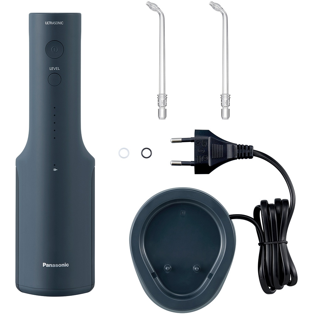 Irigator bucal PANASONIC Ultrasonic EW-DJ66-A303, 5 viteze, 2 capete, 200 ml, bleumarin