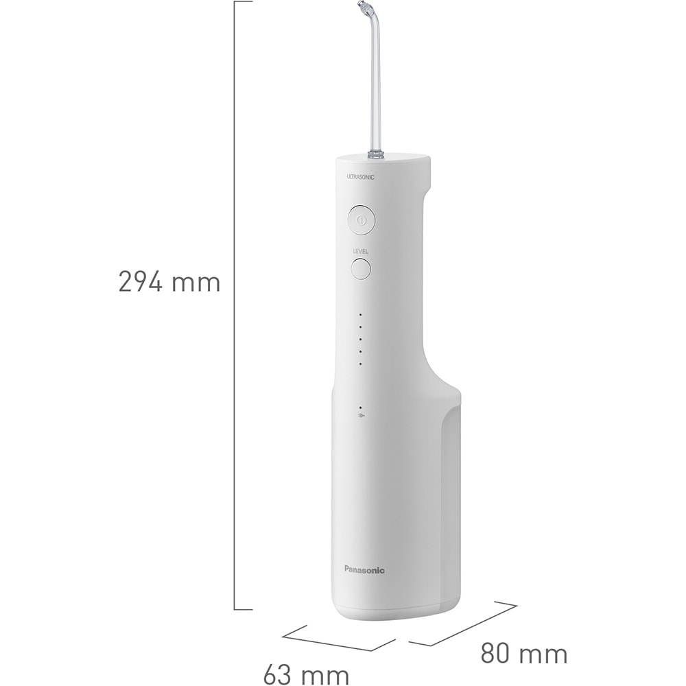 Irigator bucal PANASONIC Ultrasonic EW-DJ66-W303, 5 viteze, 2 capete, 200 ml, alb