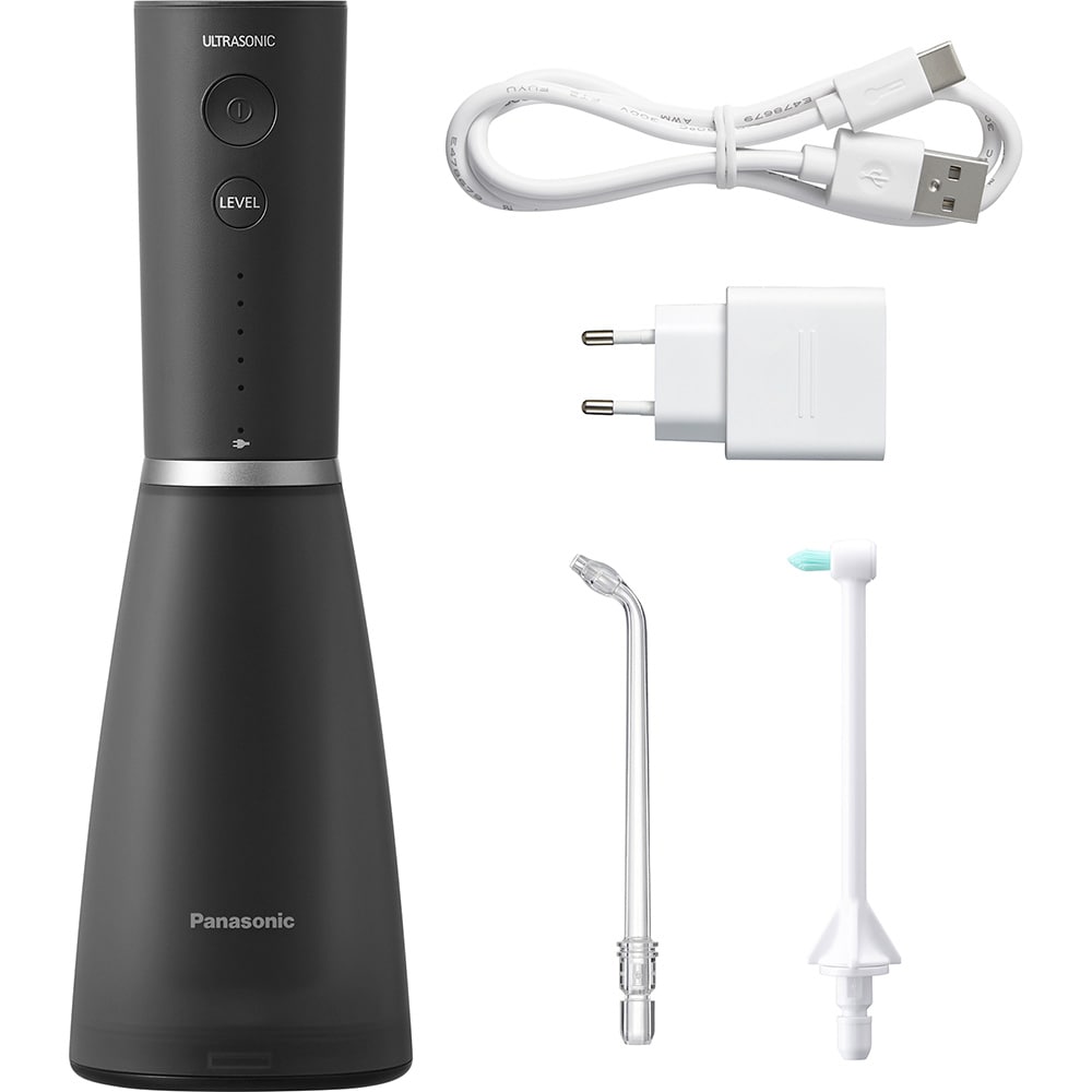 Irigator bucal PANASONIC EW-DJ86-K503, 5 viteze, 2 capete, 200ml, negru